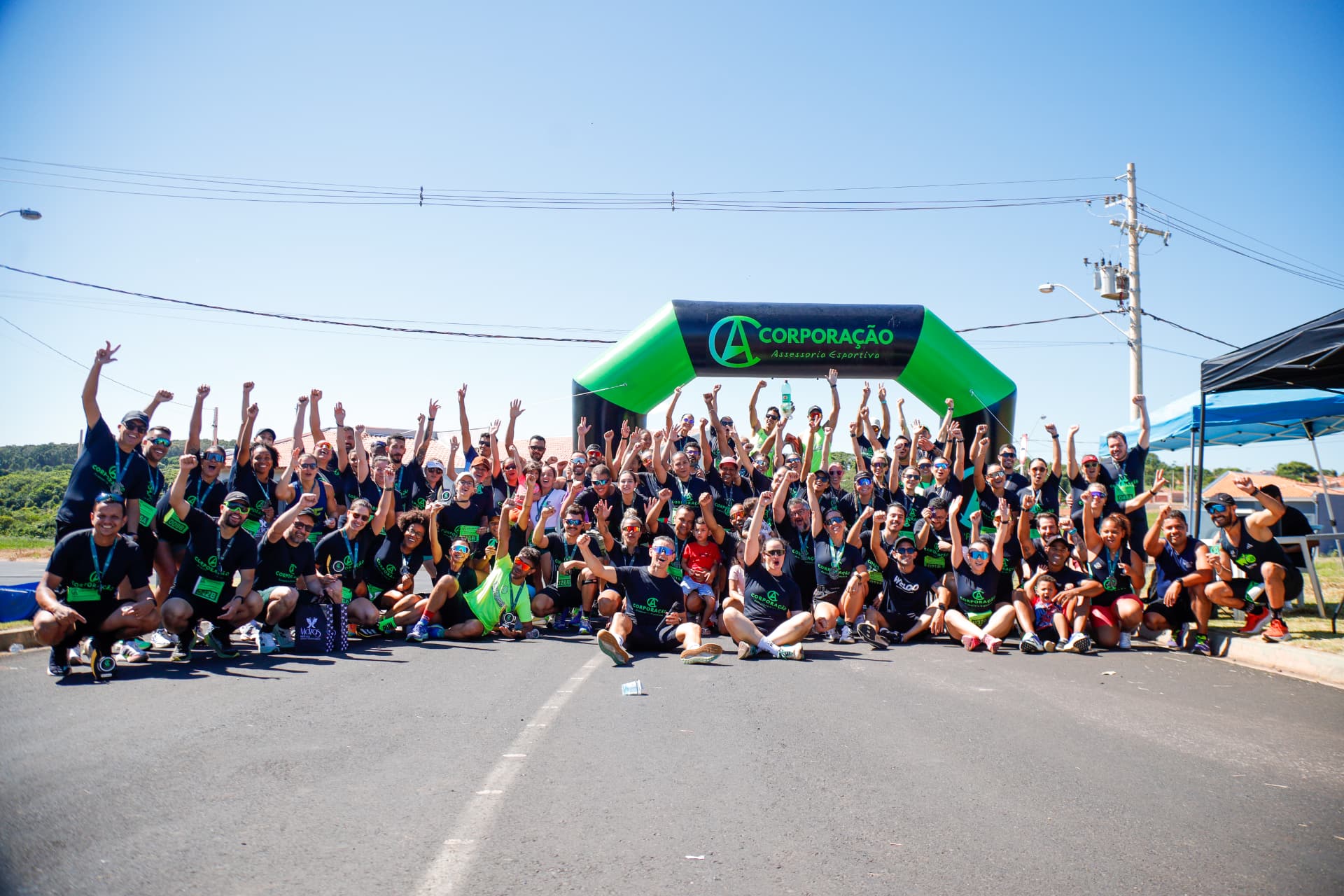 Equipe da Corporação reunida após a prova